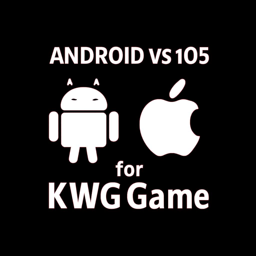 A badge representing Android vs iOS for KWG Game.