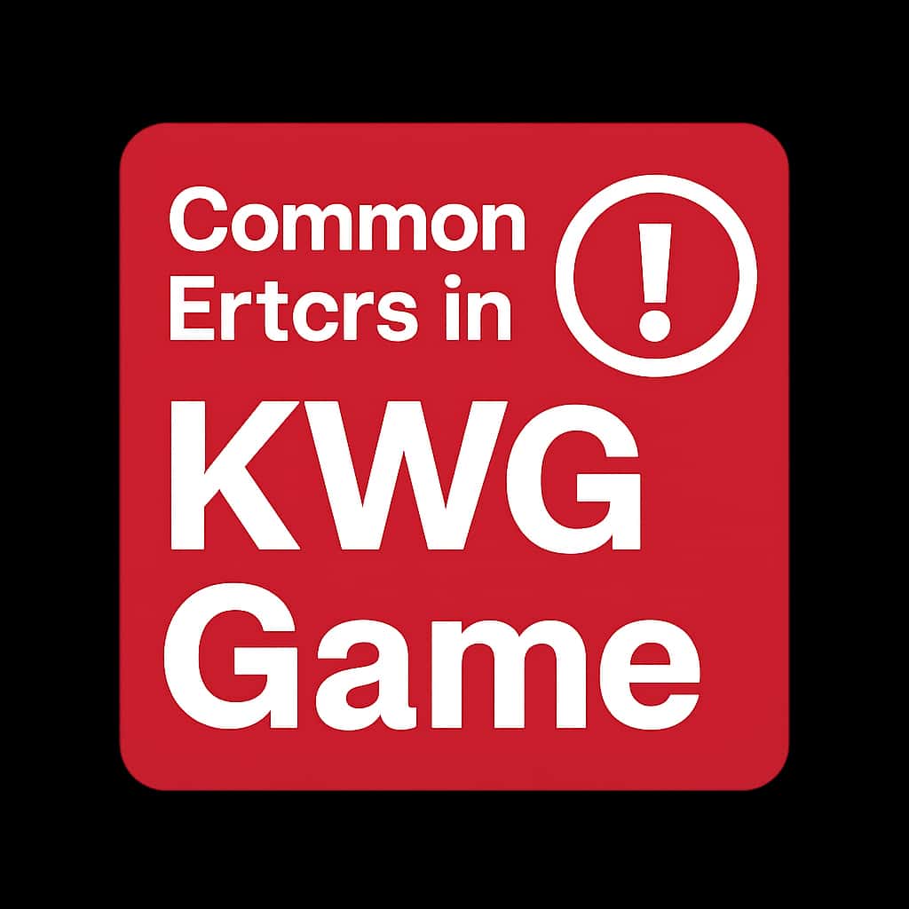 Icon representing common errors in KWG Game