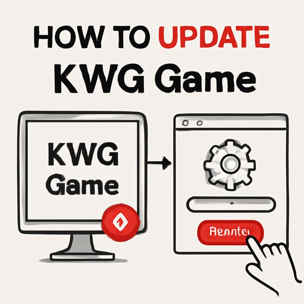 An educational diagram illustrating the steps to update KWG Game.
