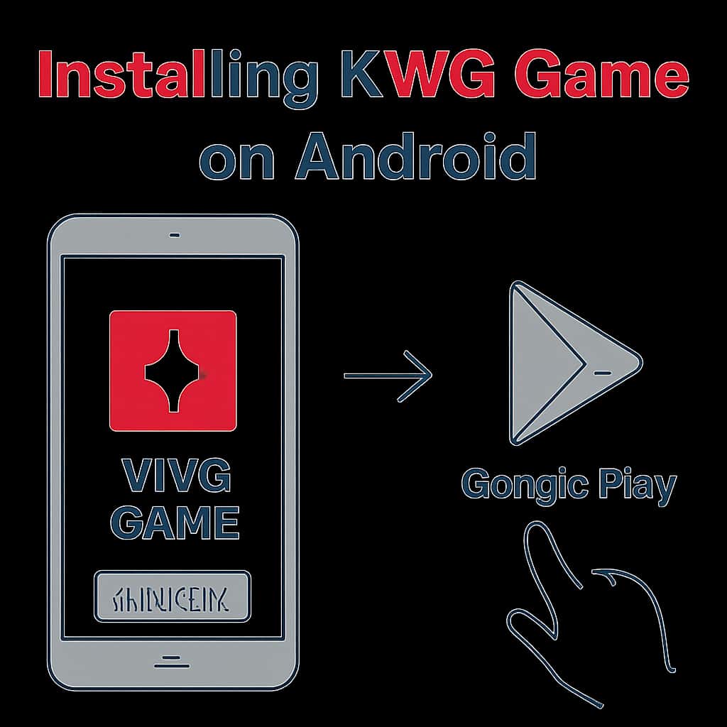 Diagram illustrating the installation process of KWG Game on Android.