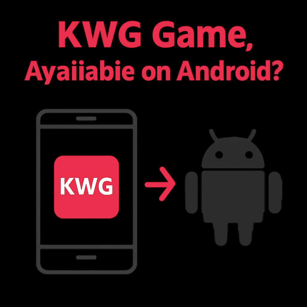 Illustration of KWG Game installation process on Android devices.