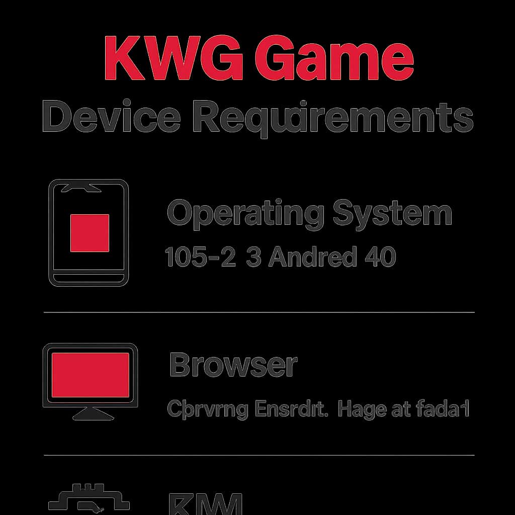 Diagram illustrating KWG Game device requirements.