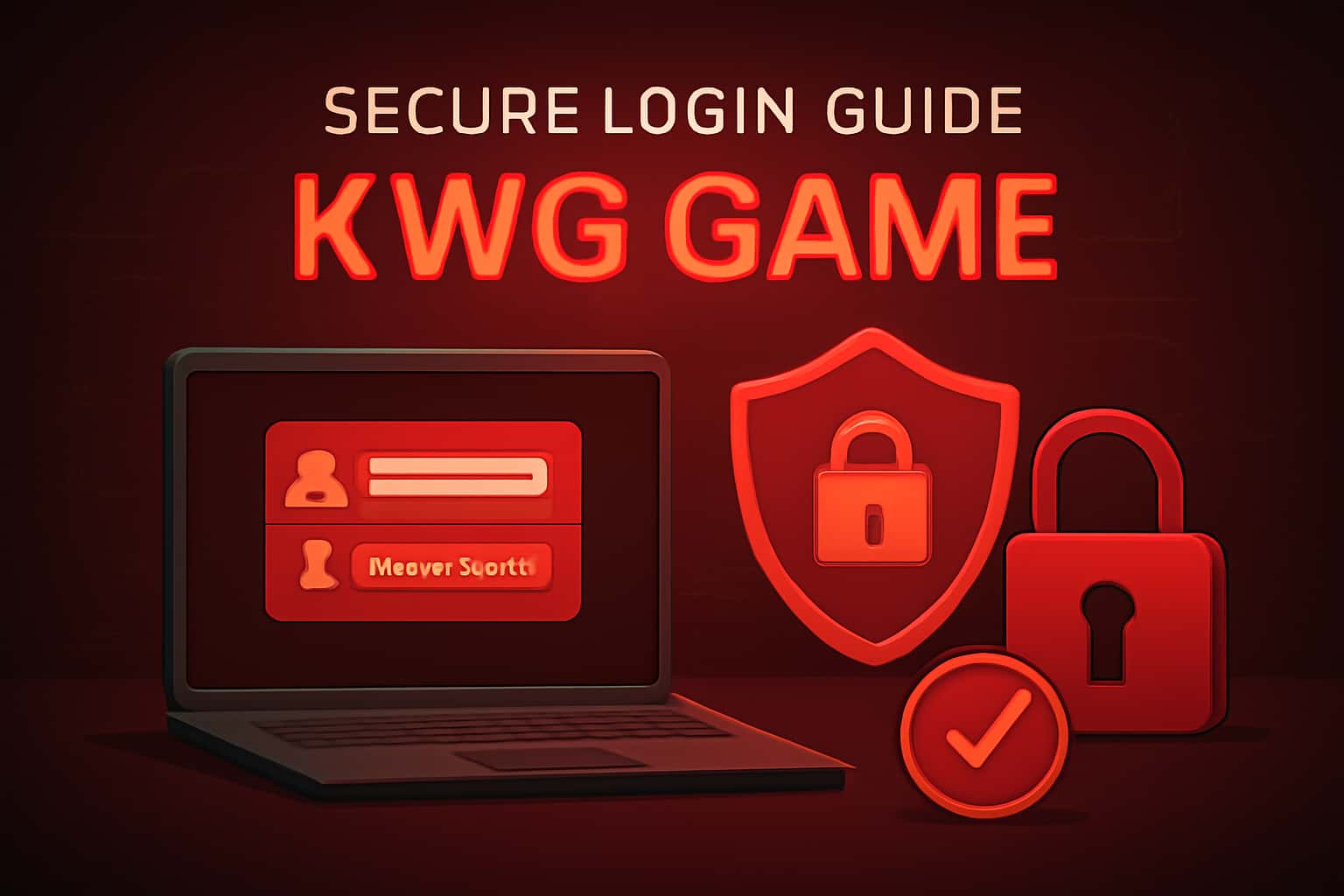 An informational scene depicting Secure Login KWG Game Guide