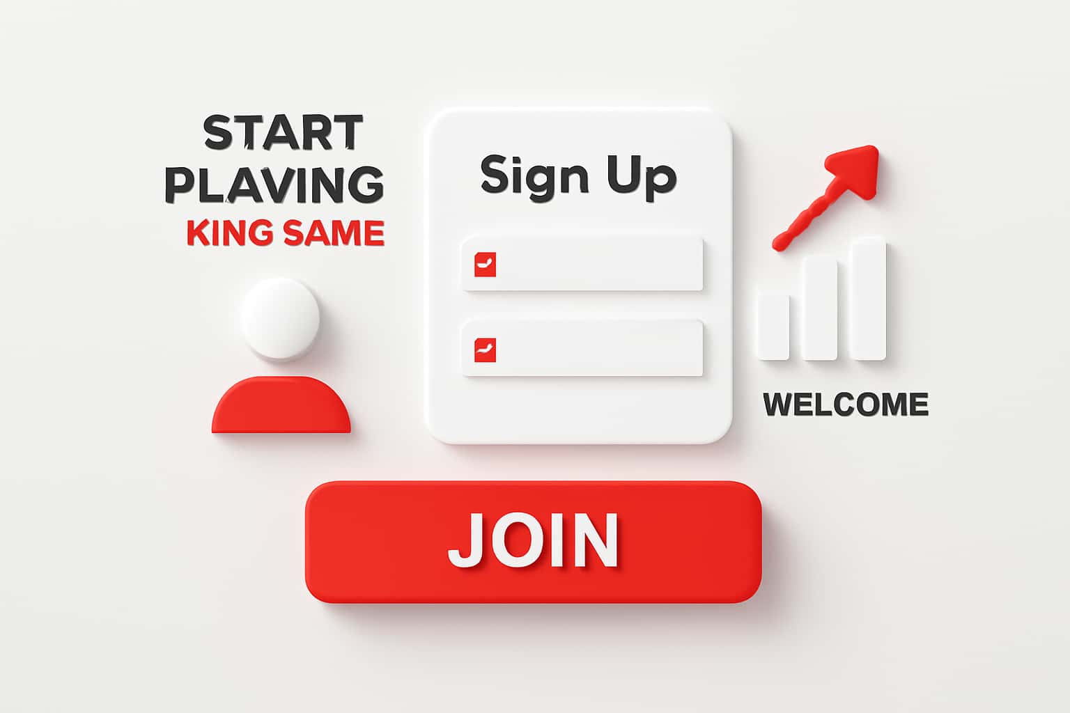 Start Playing KWG Game - Sign Up Interface