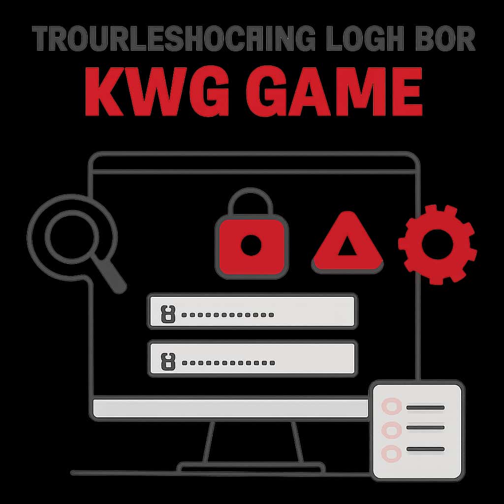 Diagram illustrating common login troubleshooting steps for KWG Game.