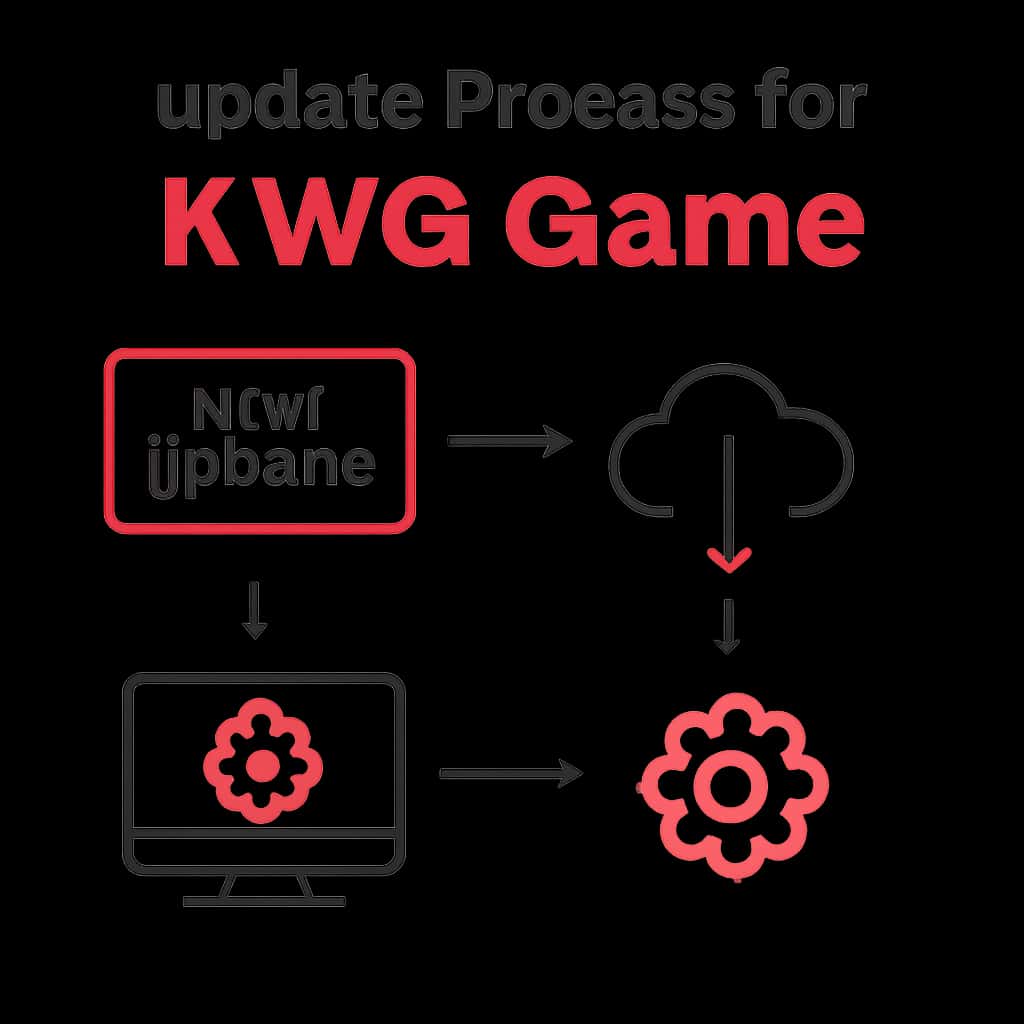 An educational diagram on the update steps for KWG Game.